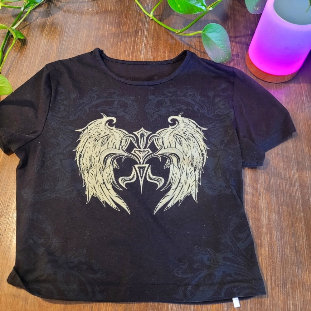 Black rhinestone top